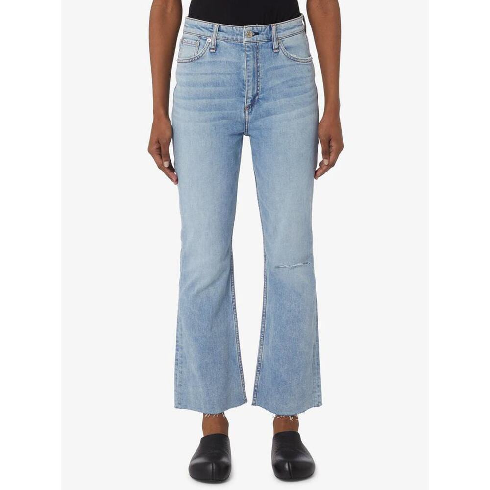 Rag & Bone Casey High Rise Ankle Flare Crop Jeans 29 Lucy Indigo WDD23S2917FFLU